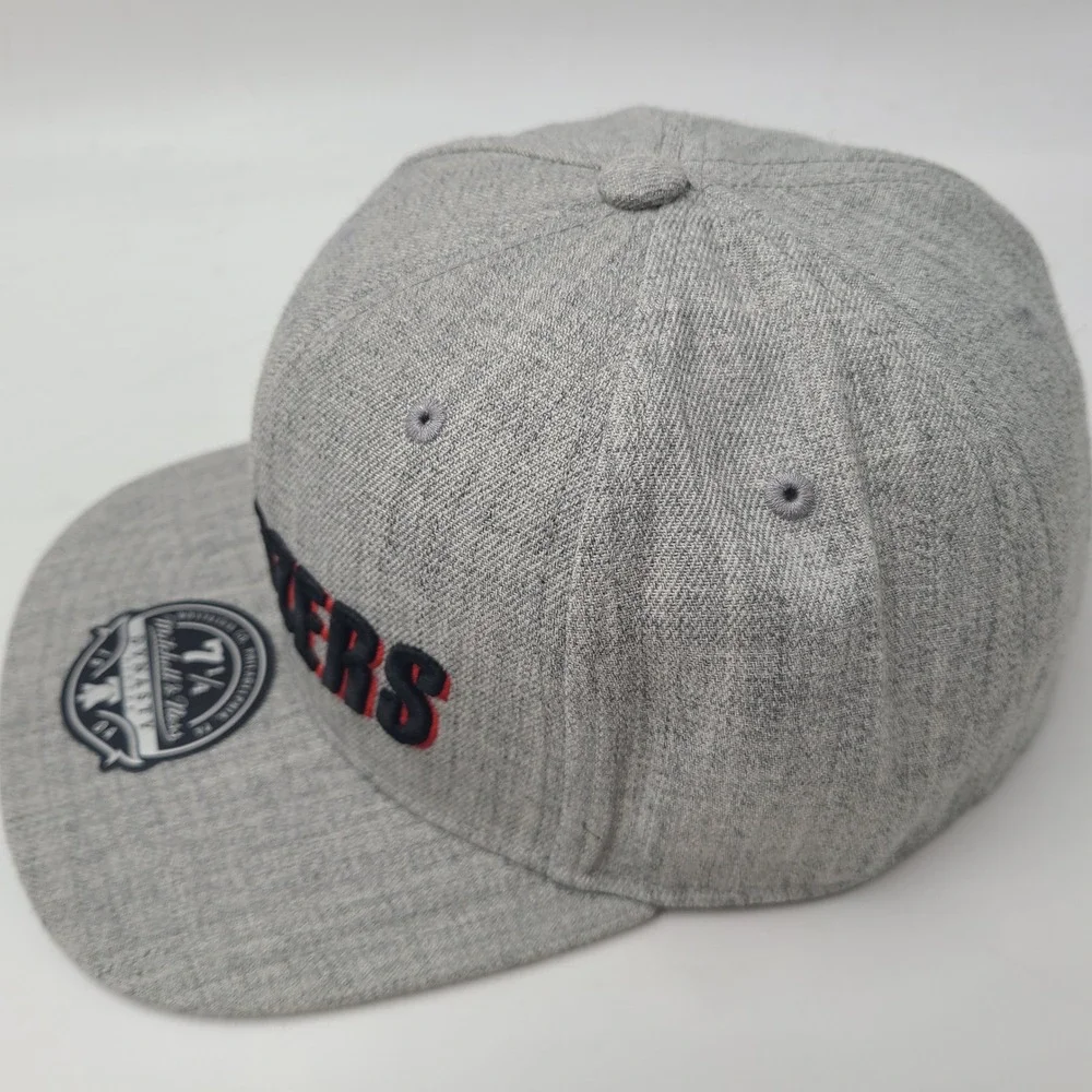 Portland Trail Blazers Hat Fitted 7 1/4 Mitchell & Ness Gray NBA Wool Blend Men